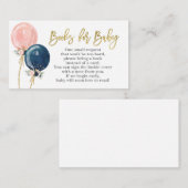 カードの性別の暴露の代わりに本を持って来る エンクロージャーカード (正面/裏面)