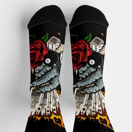 カードの手 ソックス (上部)