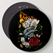 カードの手 缶バッジ (正面&裏面)