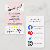 カードの挿入を注文し感謝していたロゴを追加します 名刺 (正面/裏面)