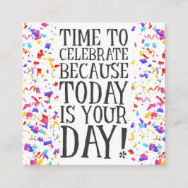 カードの挿入誕生日/ウェルウィッシュの送信 スクエア名刺