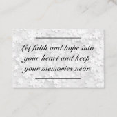 カードの挿入 – 悔やみや弔慰 – 弔意2 名刺 (正面)