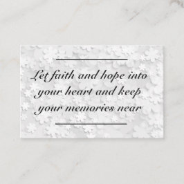 カードの挿入 – 悔やみや弔慰 – 弔意2 名刺