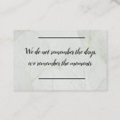 カードの挿入 – 悔やみや弔慰 – 弔意3 名刺 (裏面)