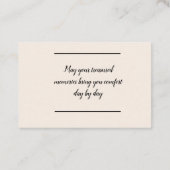 カードの挿入 – 悔やみや弔慰 – 弔意 名刺 (裏面)