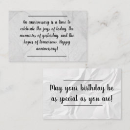 カードの挿入 – 記念日/誕生日 名刺