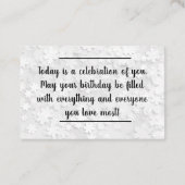 カードの挿入 – 誕生日メッセージ – 名刺 (裏面)