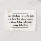 カードの挿入 – 誕生日メッセージ – 名刺 (正面)