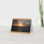 カードの最も暖かい感謝してい海の入日に感謝 サンキューカード (正面)