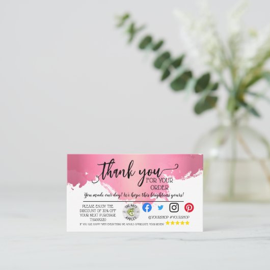 カードの梱包に関するお問い合わせモダンに対応 紹介カード (スタンド正面)