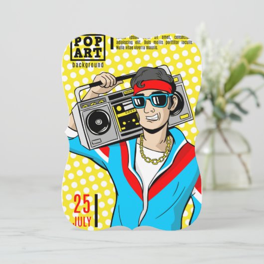 カードの漫画スタイル (スタンド正面)