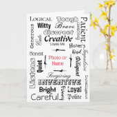 カードの理由Word Cloudを愛している カード (黄色い花)