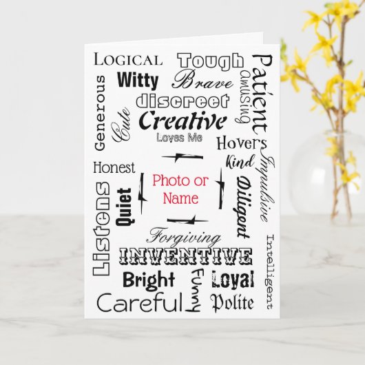 カードの理由Word Cloudを愛している カード (黄色い花)