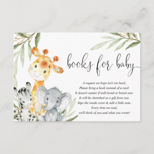 カードの男女兼用代わりに可愛い動物の本 エンクロージャーカード (正面)