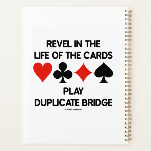 カードの複製ブリッジの遊生活を楽しむ プランナー手帳 (裏面)