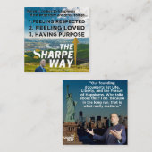 . .カードの陰で幸せを求め離れるシャープウェイ スクエア名刺 (正面/裏面)