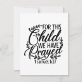 カードはがき、この子のために祈ある セーブザデート (正面)