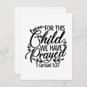 カードはがき、この子のために祈ある セーブザデート (正面/裏面)