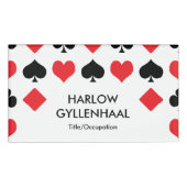 カードはカジノに適します 名札 (正面)