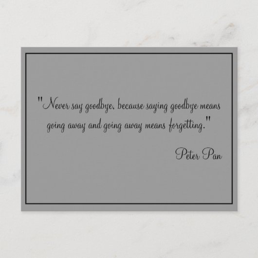 カードは決してさよならを言いません ポストカード (正面)