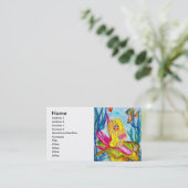 カードは海の本管、名前、住所1の、…真珠で飾ります 名刺 (スタンド正面)