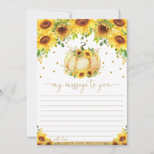 カードへのPumpkinタイムカプセルメッセー空白のジ 招待状 (正面)