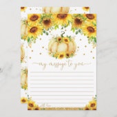 カードへのPumpkinタイムカプセルメッセー空白のジ 招待状 (正面/裏面)