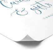 カードやギフトをする前に何か青 ポスター (角)