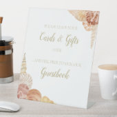 カードやゲストブック等の貝殻の台座看板 台座サイン (インサイチュ)