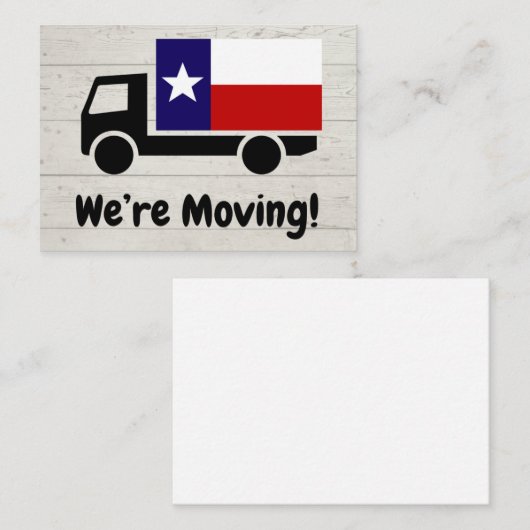 カードをテキサス州に移動 ノートカード (正面/裏面)