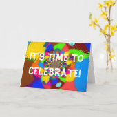 カードを作る時祝間 カード (黄色い花)