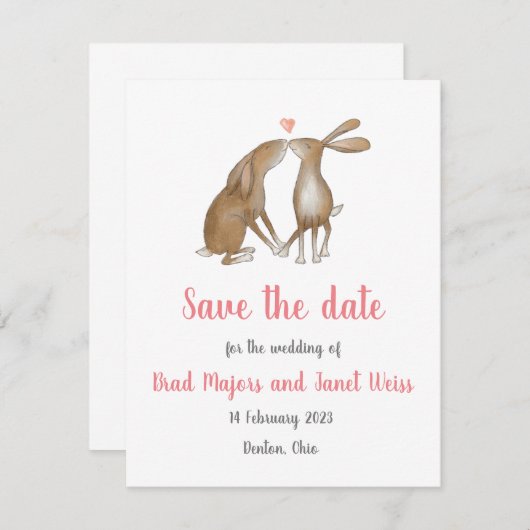 カードを保存する セーブザデート (正面/裏面)