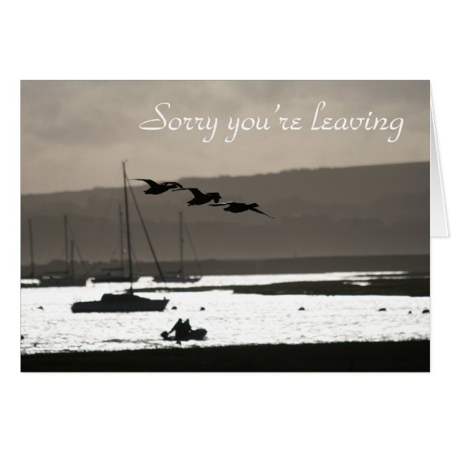 カードを去っているガチョウ (正面横)