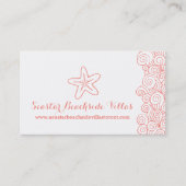 カードを可能にするビーチのヒトデの珊瑚の特性 名刺 (正面)