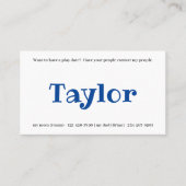 カードを呼び出す遊子供の遊び日の女の子または男の子 名刺 (正面)