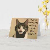 カードを恋しく思っている猫 カード (黄色い花)