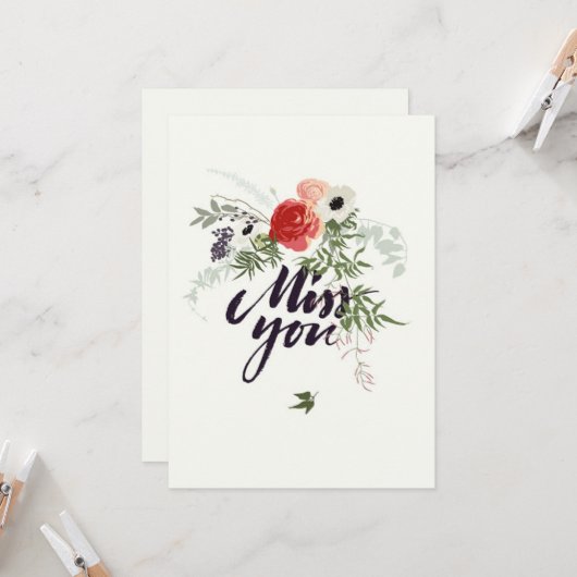 カードを恋しく思って下さい カード (正面/裏面インサイチュ)