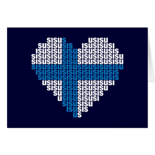 カードを折るSisuのハート (正面横)