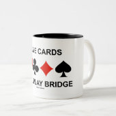 カードを持遊ち合わせる(4枚のカードスーツ) ツートーンマグカップ (正面右)