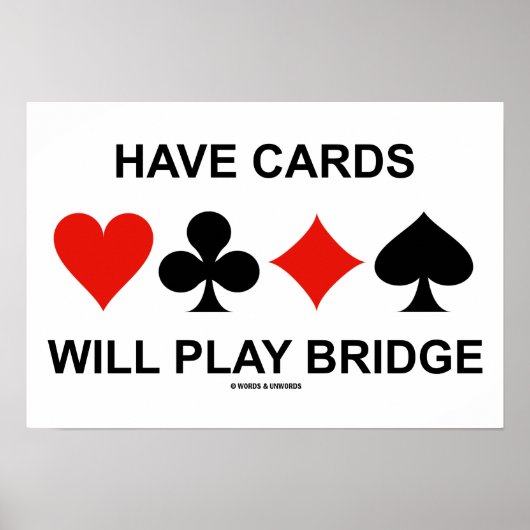 カードを持遊ち合わせる(4枚のカードスーツ) ポスター (正面)