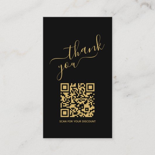カードを挿入する感謝していソーシャルQRコード金ゴールド エンクロージャーカード (正面)