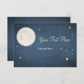 カードを月に挿入し、赤ちゃんシャワーRSVP 出欠カード (正面/裏面)