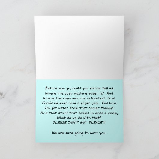 カードを残している笑わされるなグループの協力者 カード (内部)