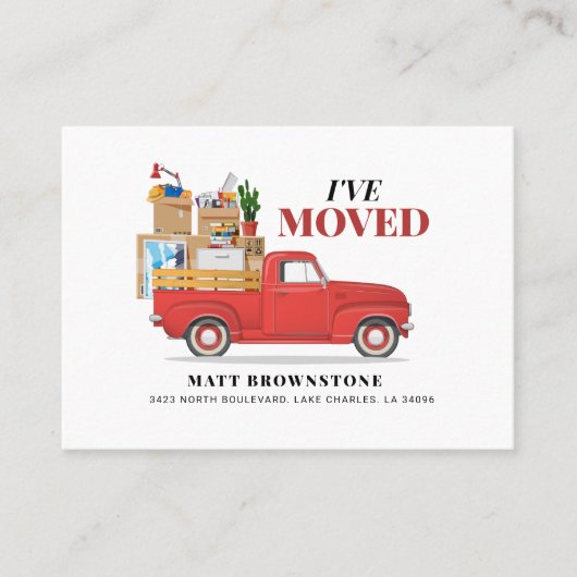 カードを移動した住所の変更 名刺 (正面)