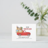 カードを移動した住所の変更 名刺 (スタンド正面)