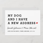 カードを移動した |私の犬と私の移動カード 案内状 (正面/裏面)