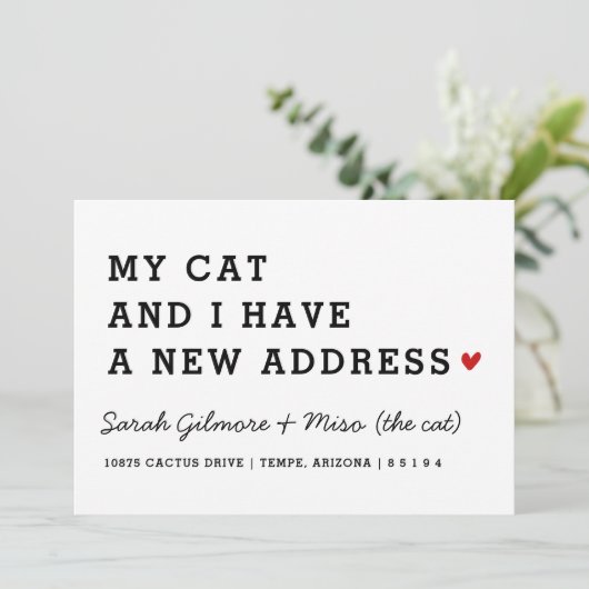 カードを移動した | My Cat and I Moving Card 案内状 (スタンド正面)