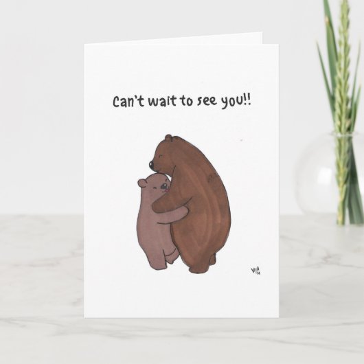 カードを見るのが待ち遠しい サンキューカード (正面)