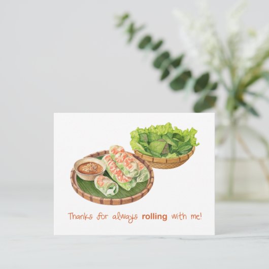 カードを転が持ってくれてありがとう ポストカード (スタンド正面)