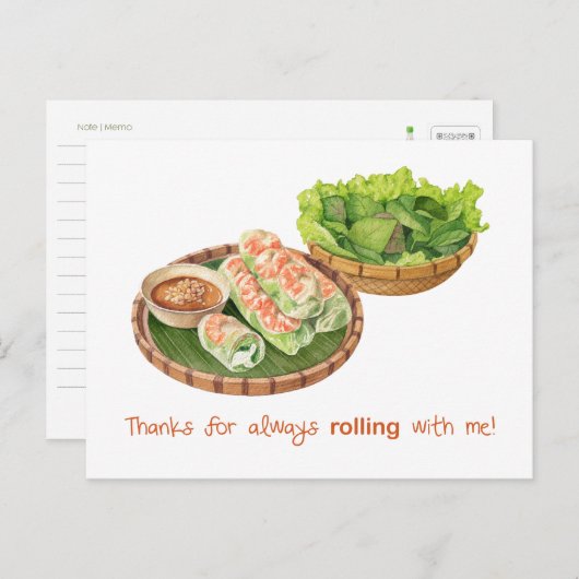 カードを転が持ってくれてありがとう ポストカード (正面/裏面)